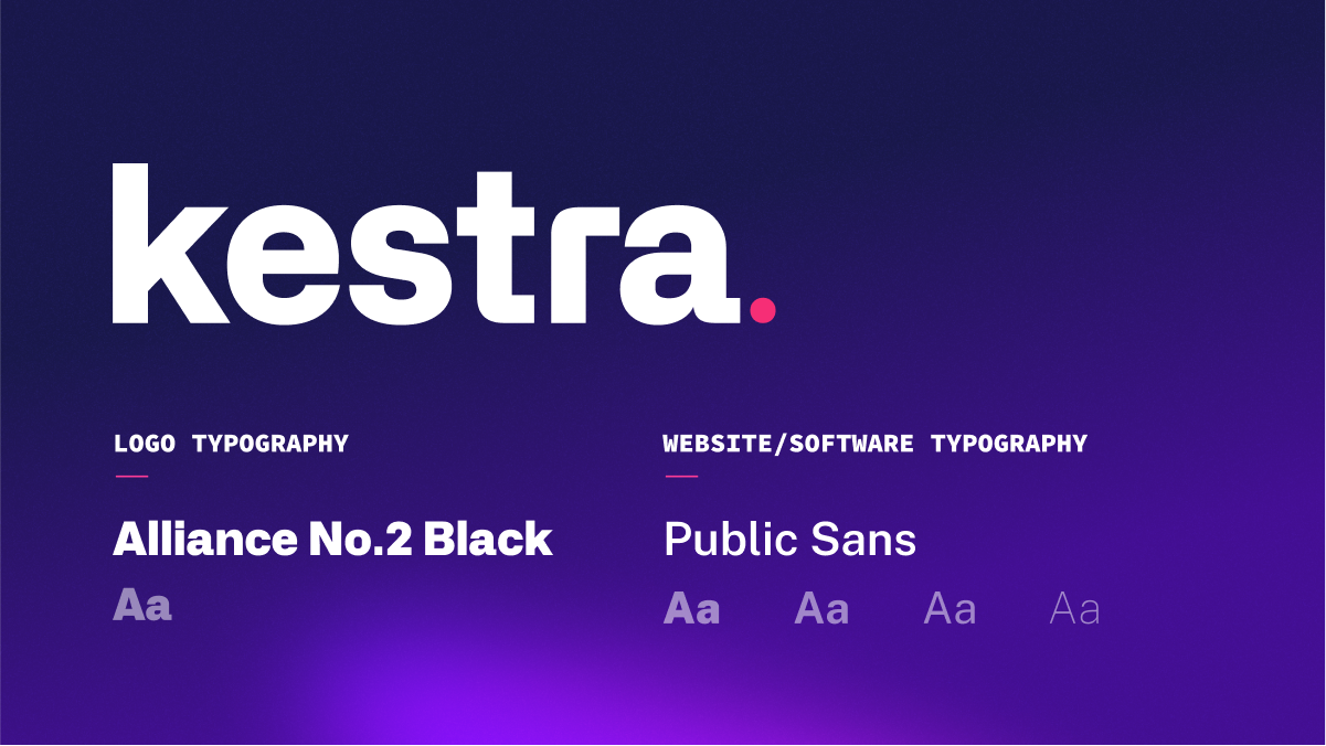 Kestra's new typography