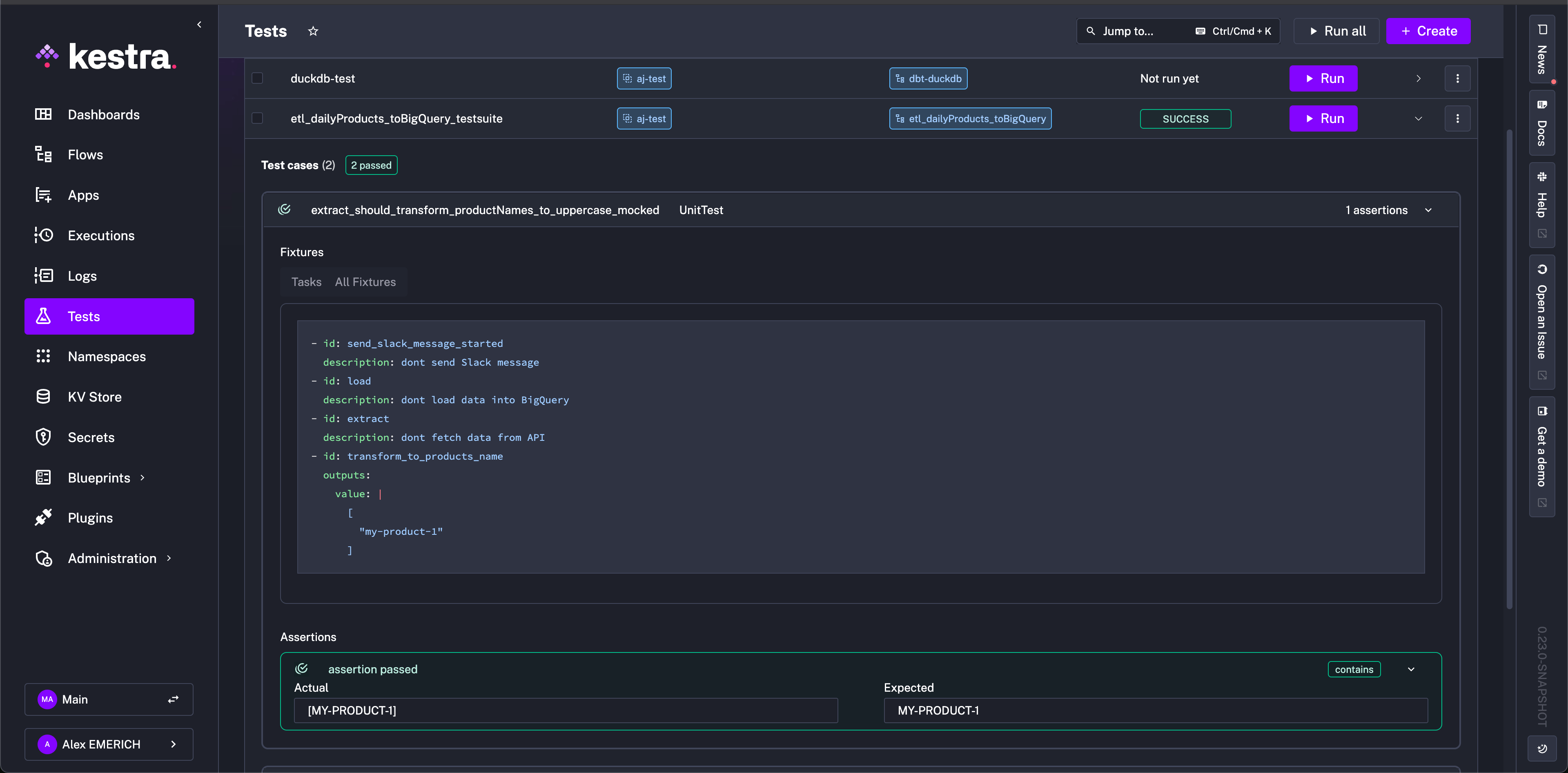 Test case 2 results