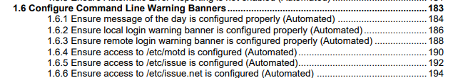 Configure Command Line Warning Banners