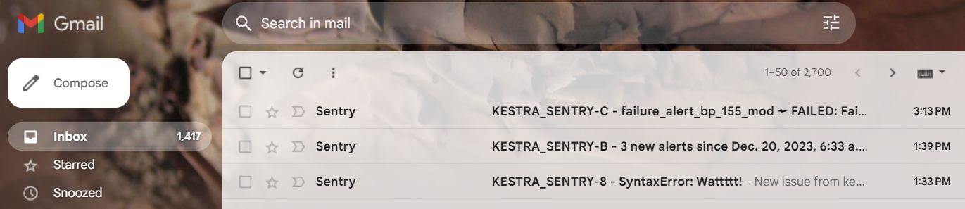 sentry gmail