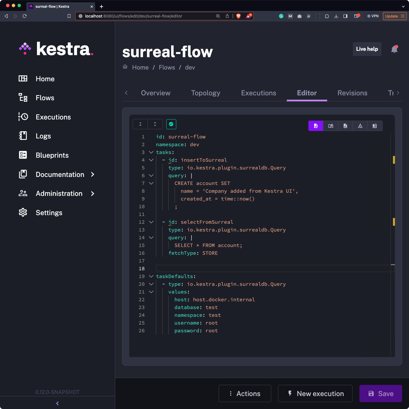 Image 12 - Second Kestra/SurrealDB flow