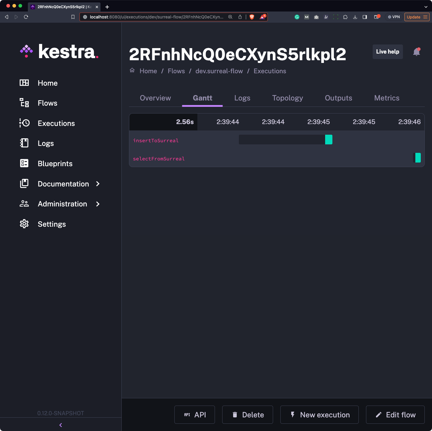 Image 13 - Flow execution