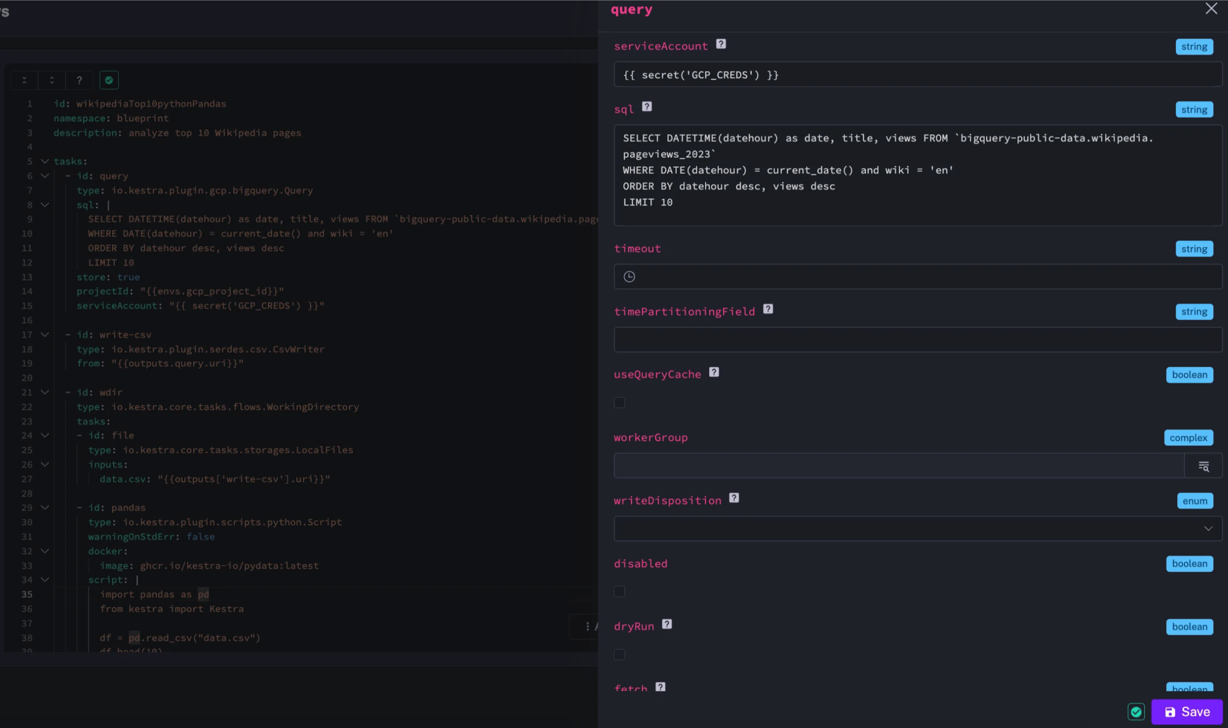 UI provides details for each property available