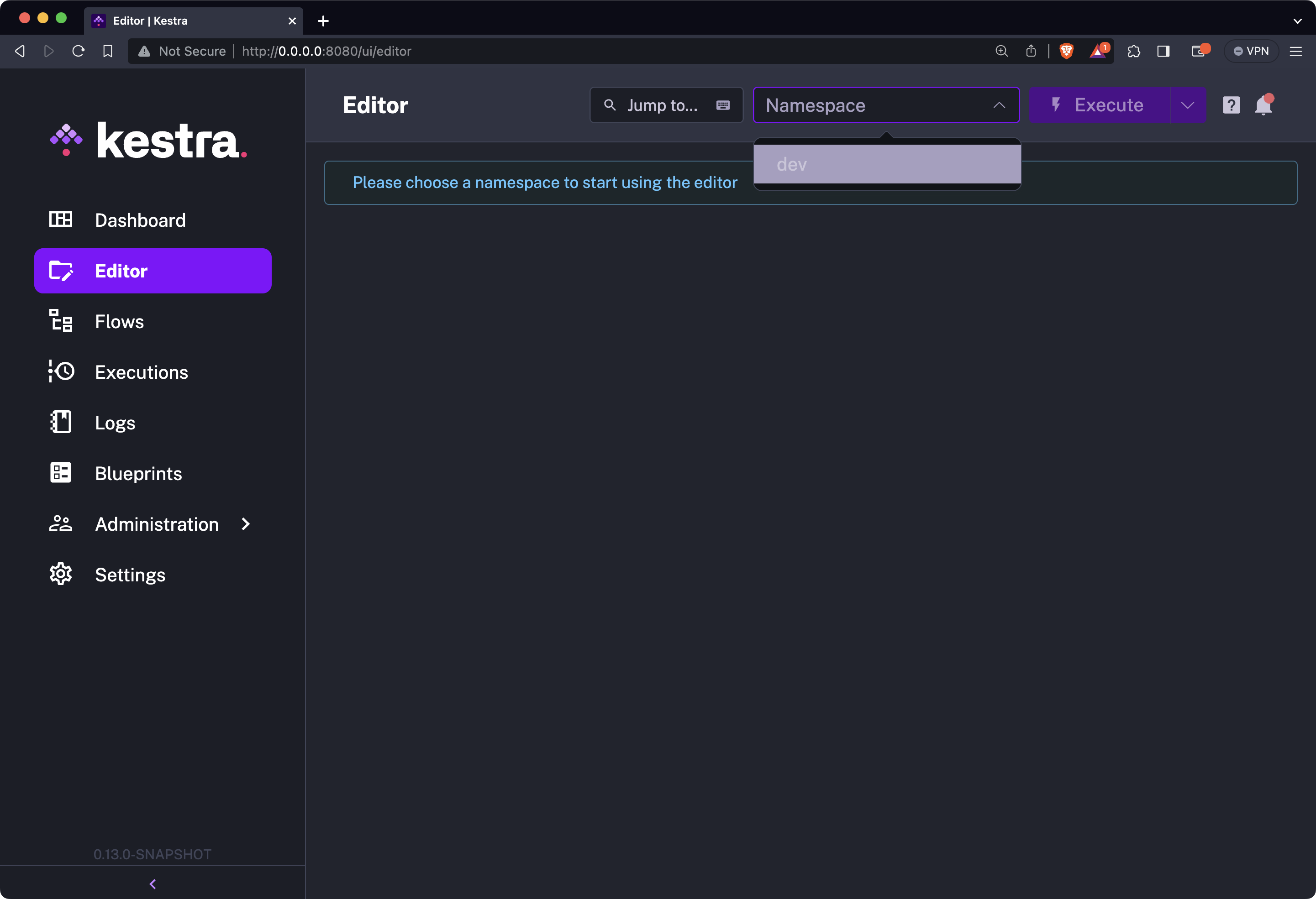 Image 11 - Kestra editor tab
