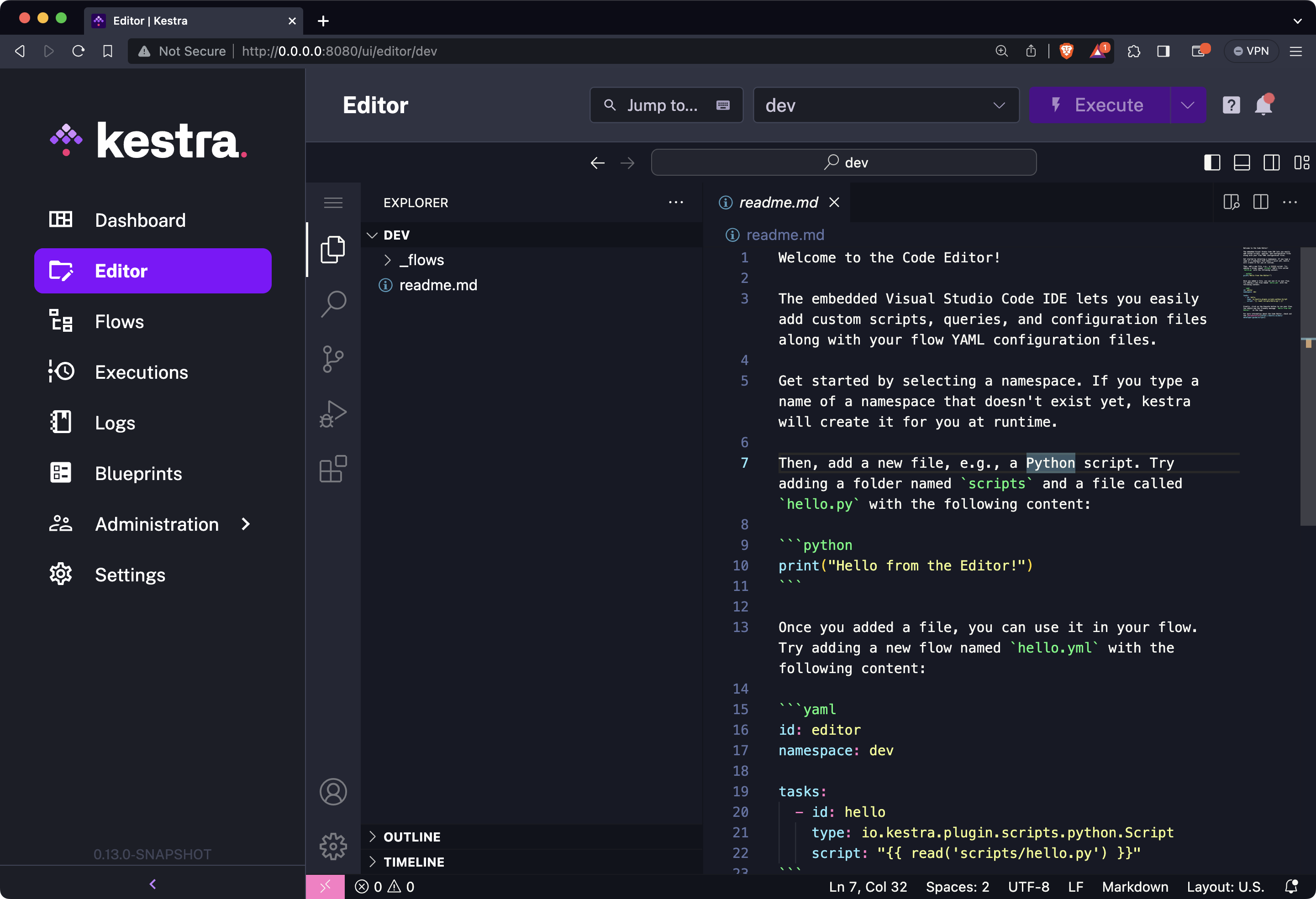 Image 12 - Contents of the embedded Code editor