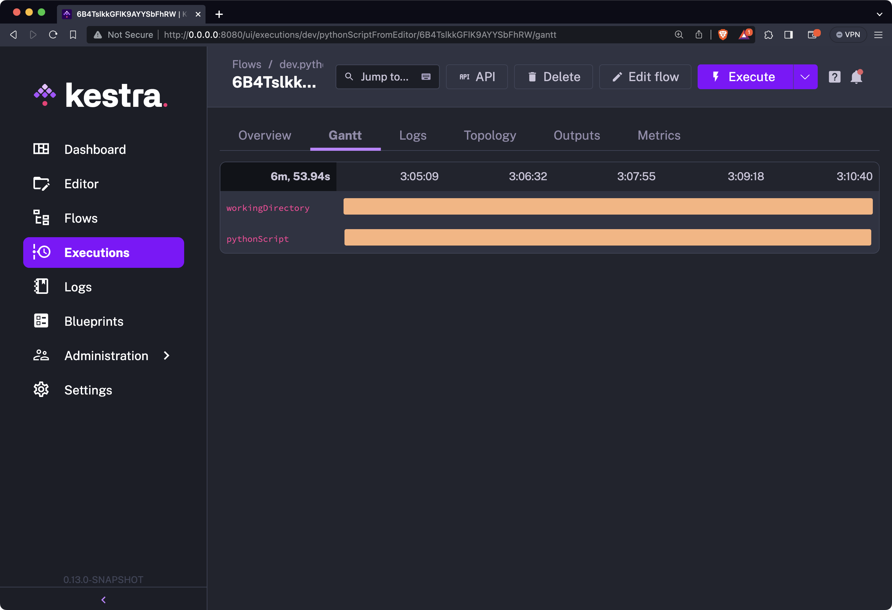 Image 15 - Running the flow