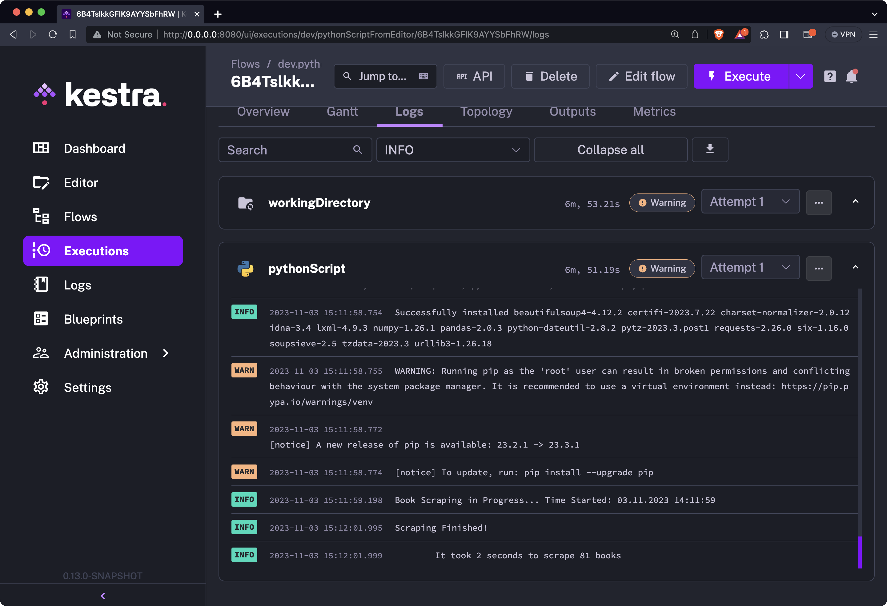 Image 16 - Examining the logs