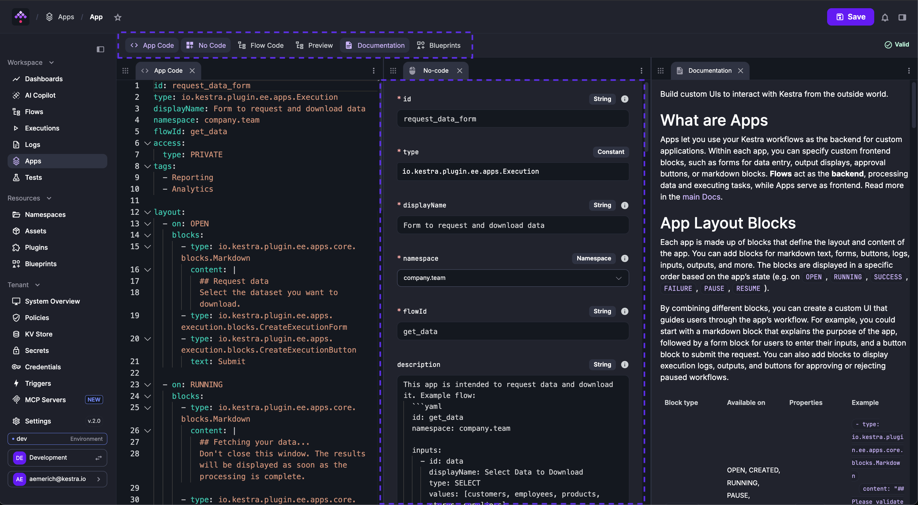 App Editor Views