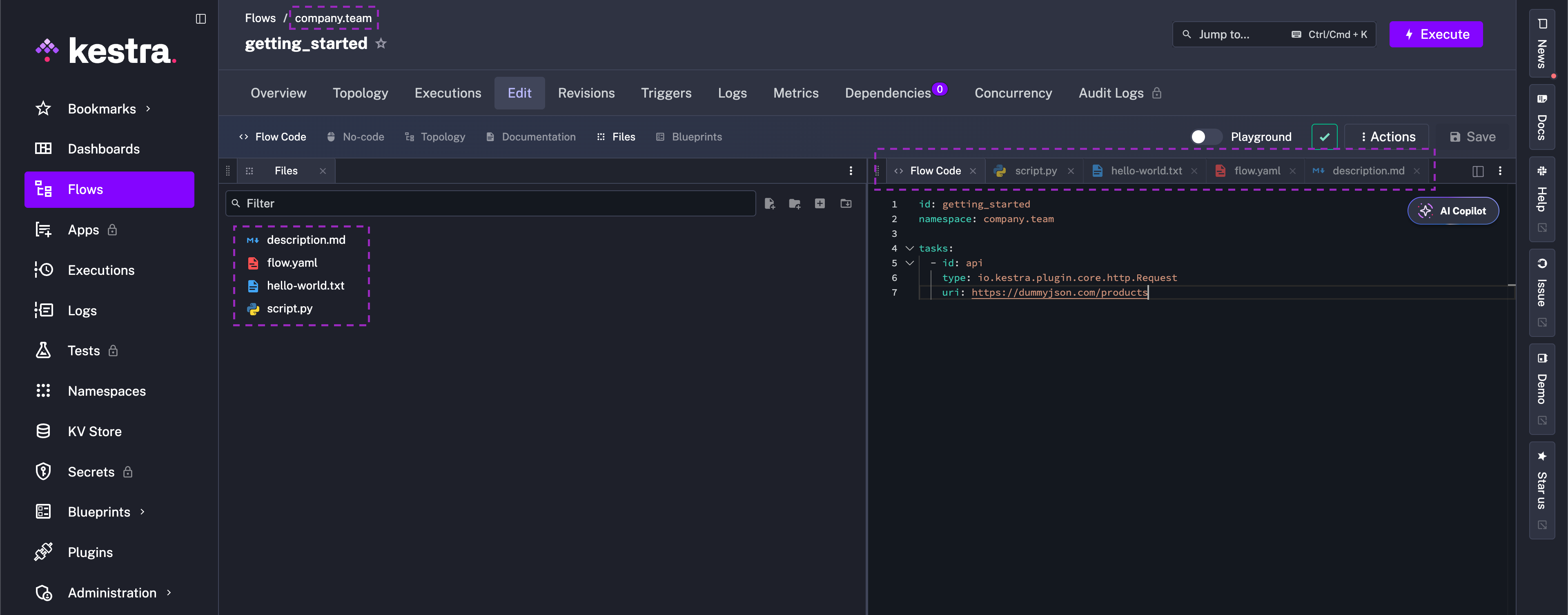 Namespace Flow and Files