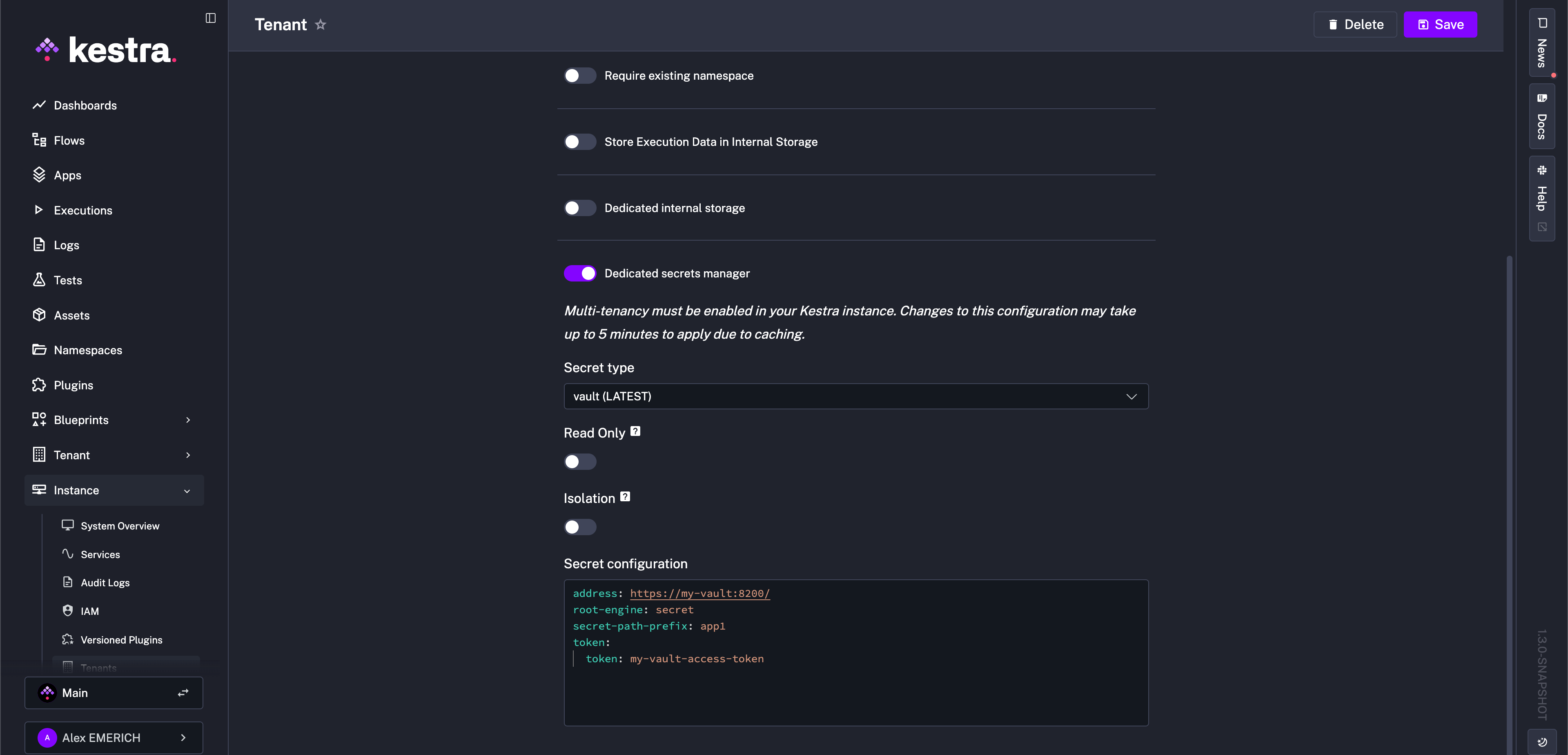 tenants-dedicated-secrets-manager