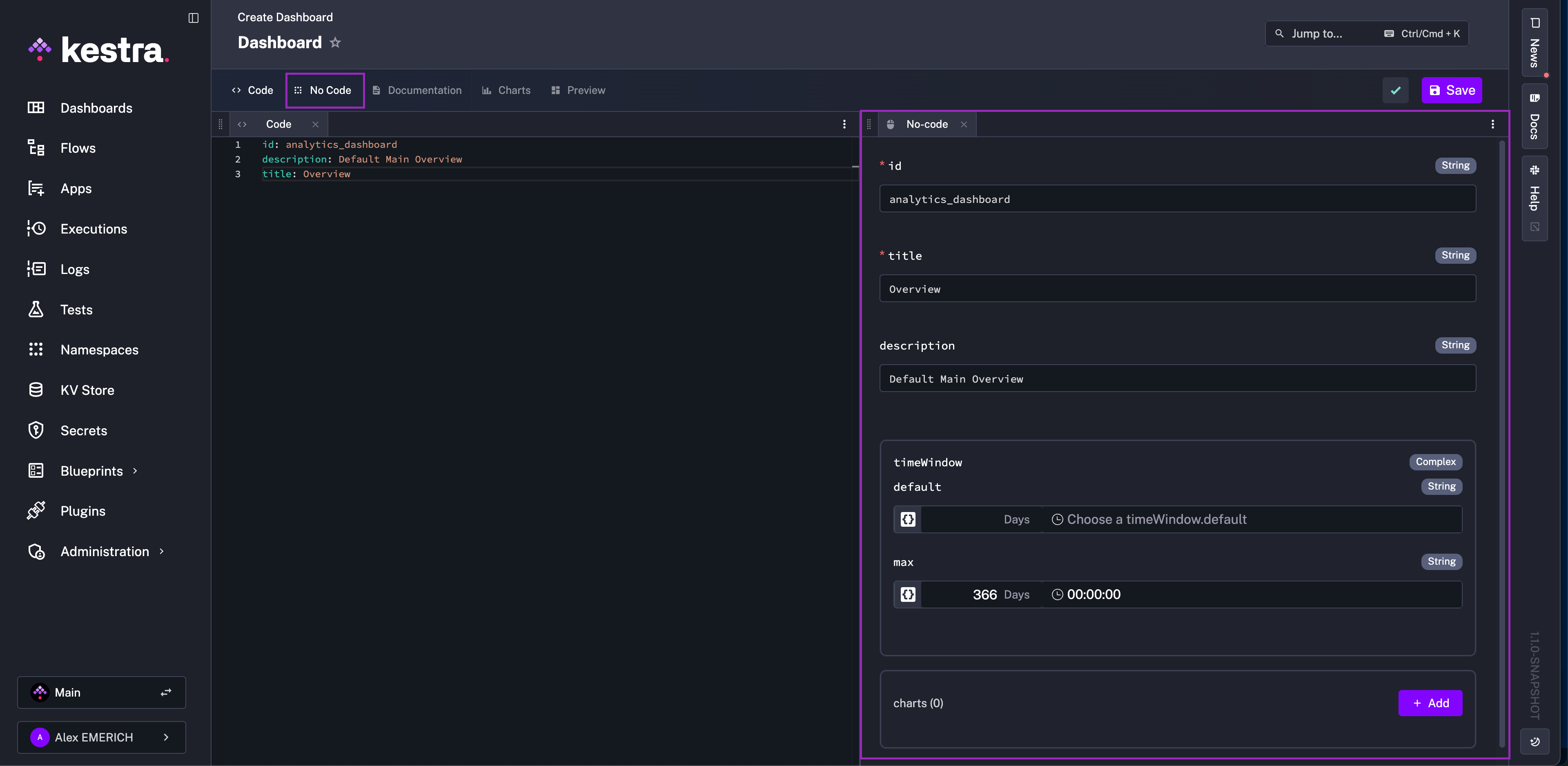 No Code Dashboard Editor