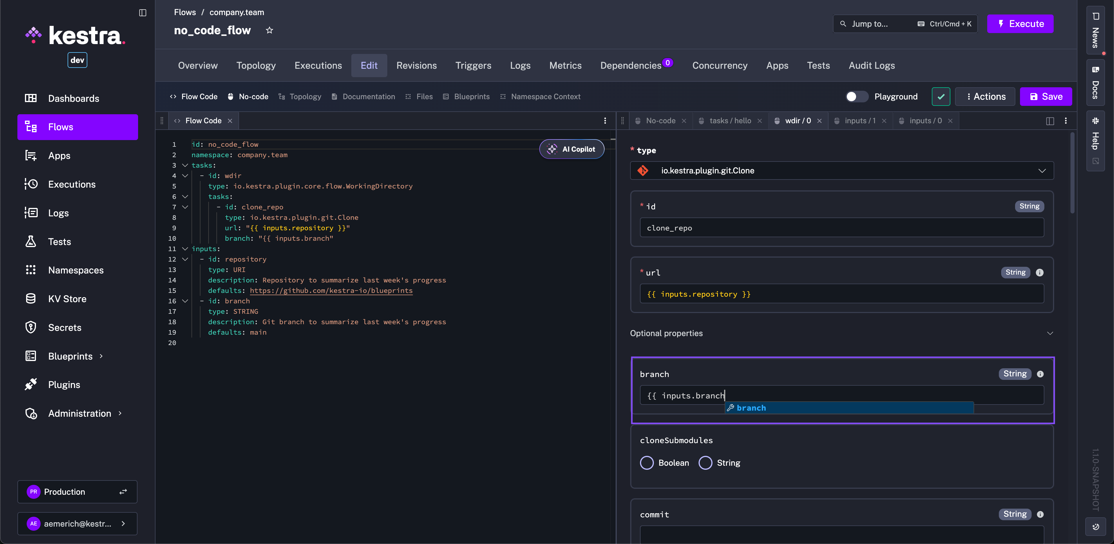 No Code Task Configuration