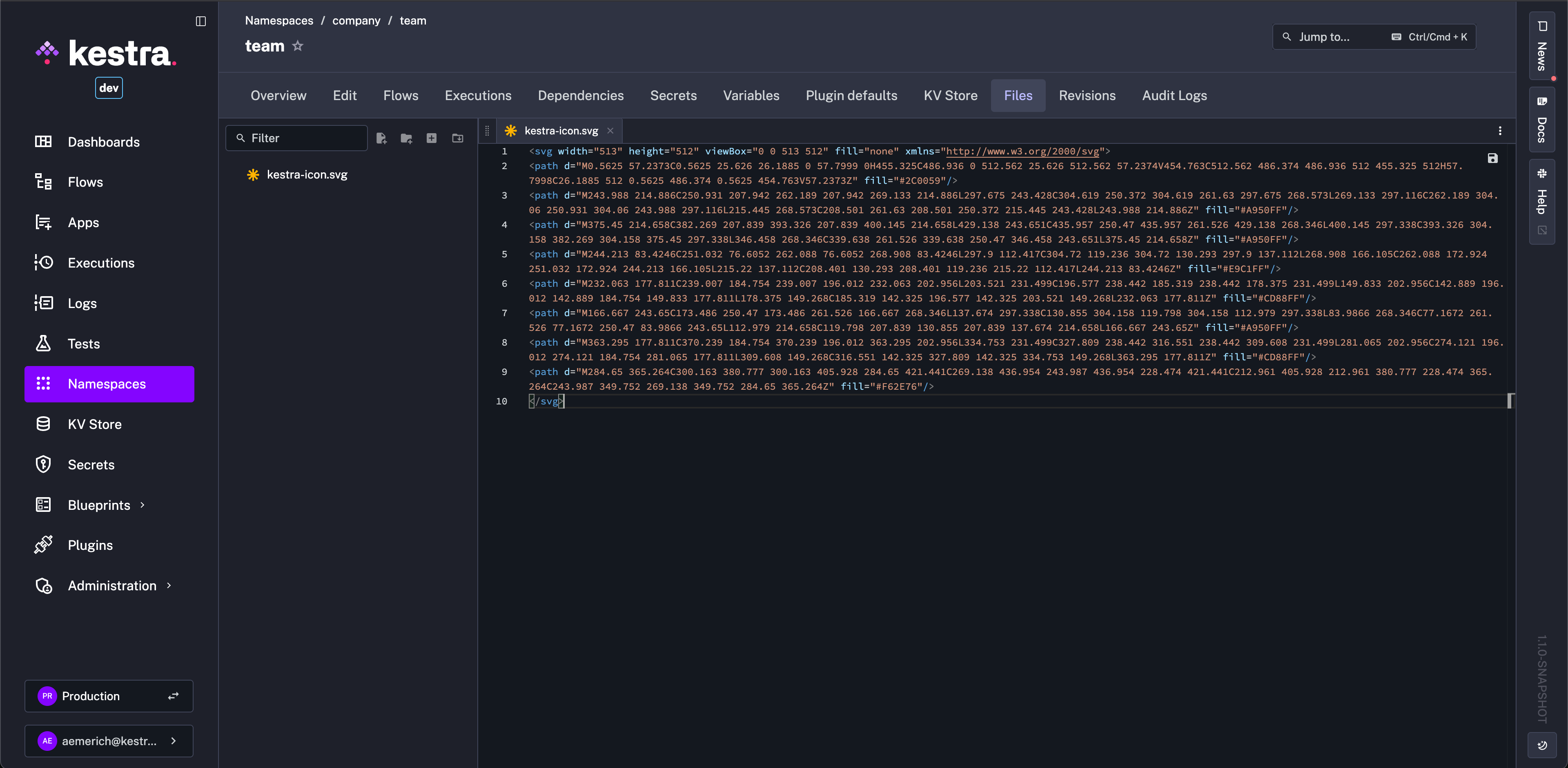Image Namespace File