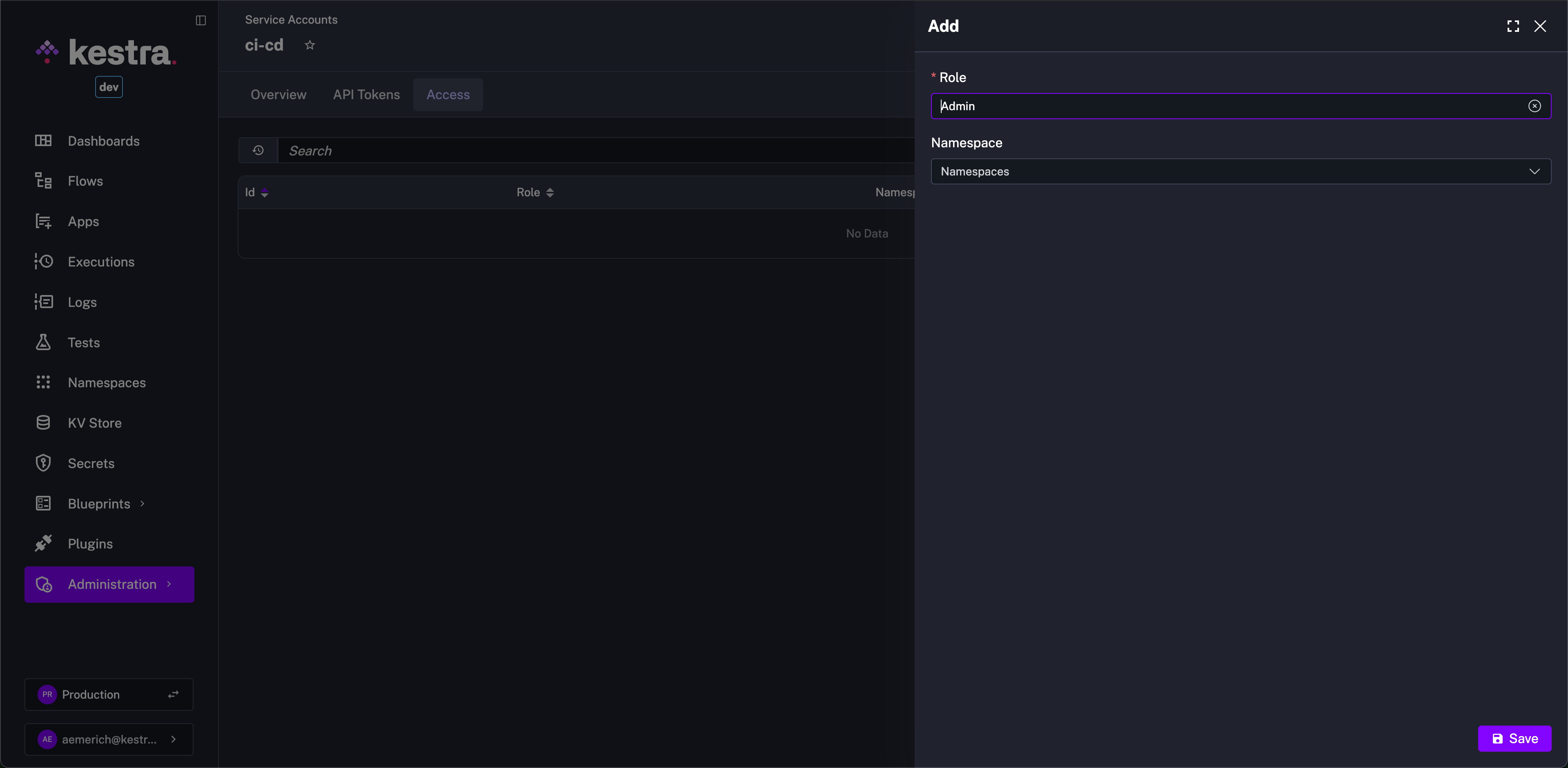 Assign Service Account Role